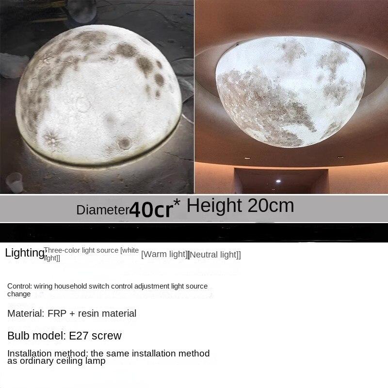 Лунная лампа Потолочный светильник Планета Лампа Вогнутая полусфера Лунная лампа Украшение