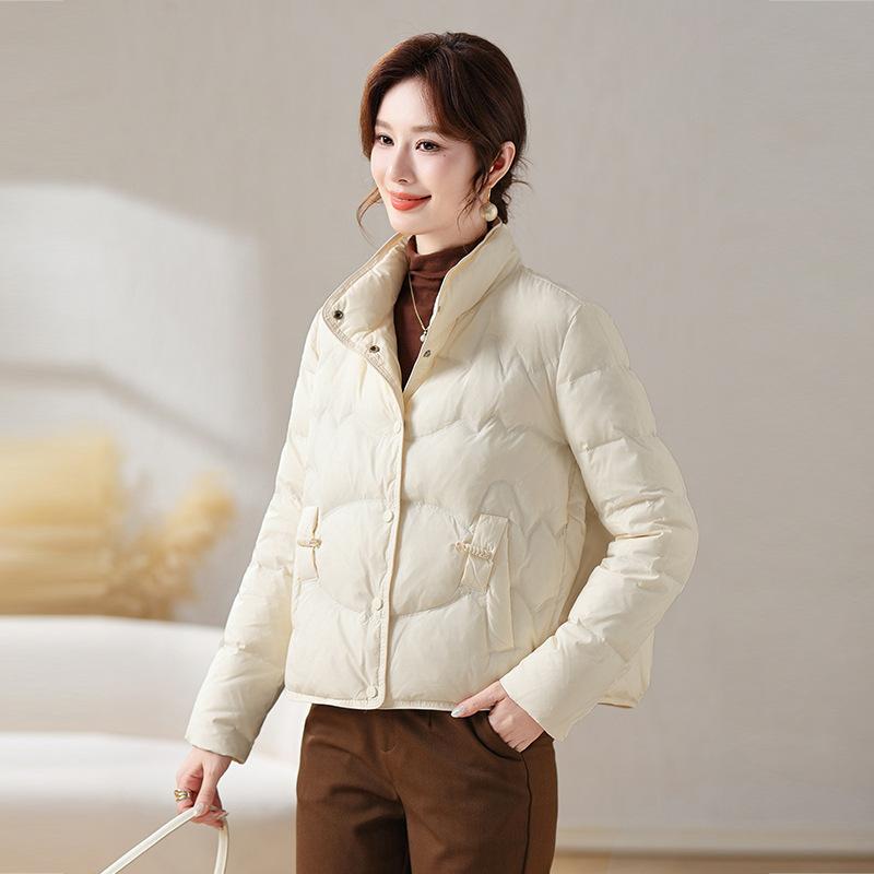 Пуховик женский зимний короткий 2024 новая корейская версия 90 утиный пух женский корейская версия куртка теплая пуховая