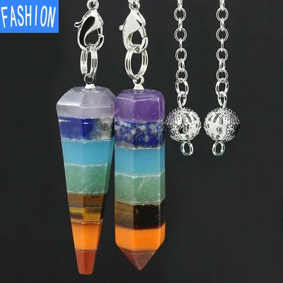 7-слойный полудрагоценный камень, Радужный кулон, духовные качели, колонка для йоги, креативные духовные качели, популярные ювелирные изделия