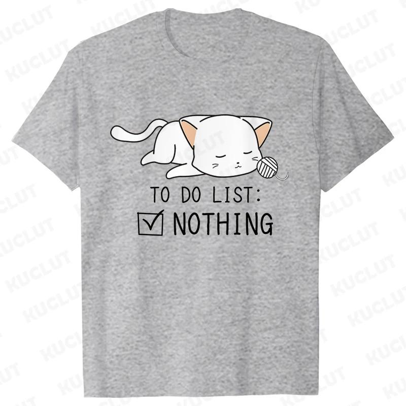 To Do List Nothing Penguin Funny Print T-Shirt Women Lazy Penguin Humorous Top Female Fashion Tshirt Short Sleeve Summer Clothes