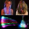 Led Light Braided Luminescent Fiber Optic Hairpins Decorate Halloween Party Bar