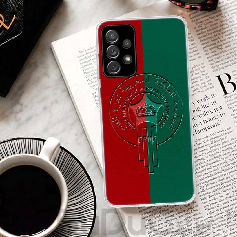 Morocco Flag Phone Case For Samsung Galaxy A15 A14 A54 A13 A53 A12 A52S A55 A22 A23 A24 A32 A33 A34 A25 A35 A03S A04S A02S For S