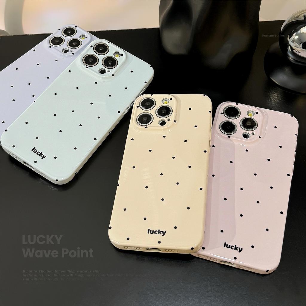 Simple Polka Dot Suitable for Iphone15pro Max Phone Case Apple 14 Film Soft 13 All Inclusive 16 Personalized