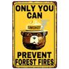 Warning Metal Tin Signs Plaque Prevent WildFires Wall Decoration Vintage Iron Painting Art Posters for Forest Home Cafe Club Bar