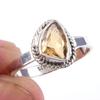 Natural Citrine Gemstone Handmade 925 Solid Sterling Silver Ring Size 7 O9G62