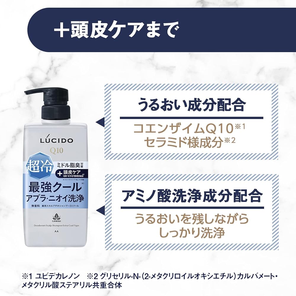 LUCIDO Skincare Шампунь-дезодорант для кожи головы EX Охлаждающий тип 450 мл