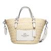 New Straw Woven With Leather Tote Bag Shopping Bag Shoulder Bag Crossbody Bag Handbag Small Size Women's Beige Yellow CJ519-SVBD6