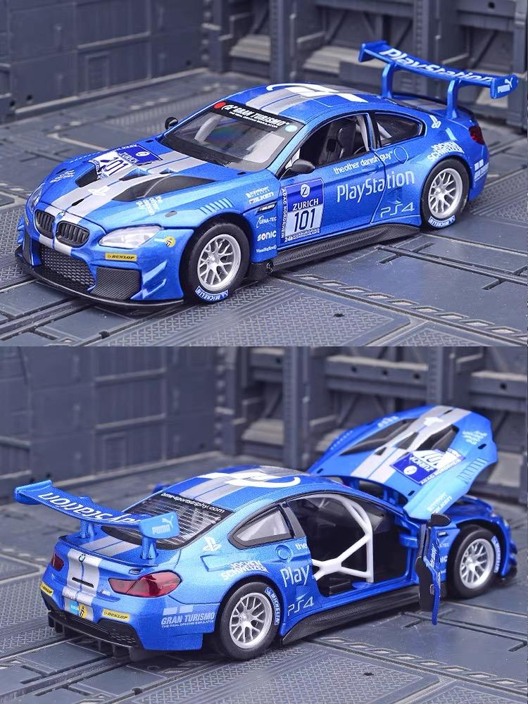 1:32 BMW 3.0 CSL GT3  Alloy Racing Car Model Diecast Metal Toy Car Vehicle Model High Simulation Sound Light Collection Kid Gift