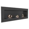 Wall Mounted Bioethanol Fireplace JULIET 1800 TÜV Black