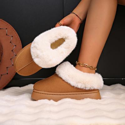 Женские ботинки 2024 года, зимняя мода, повседневная обувь для женщин, туфли на плоской подошве, с круглым носком, на высоком каблуке, на платформе, однотонные, Zapatos De Mujer