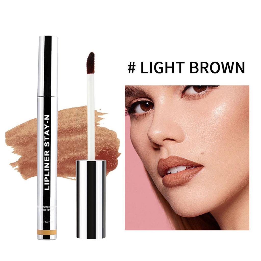 Detachable Lip Liner, Long Lasting Lip Stain, Peel Lip Liner, Peel Off Lip Stain, Longwear And Pigmented Lip Pencil, Natural Lip Liner 5ml