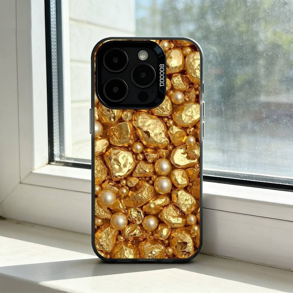 Чехол для телефона Money Gold A-Art для iPhone 17,16,15,14,13,12,11 Plus,Pro Max,XS,Красочный Серебристый Чехол для телефона Funda Cover