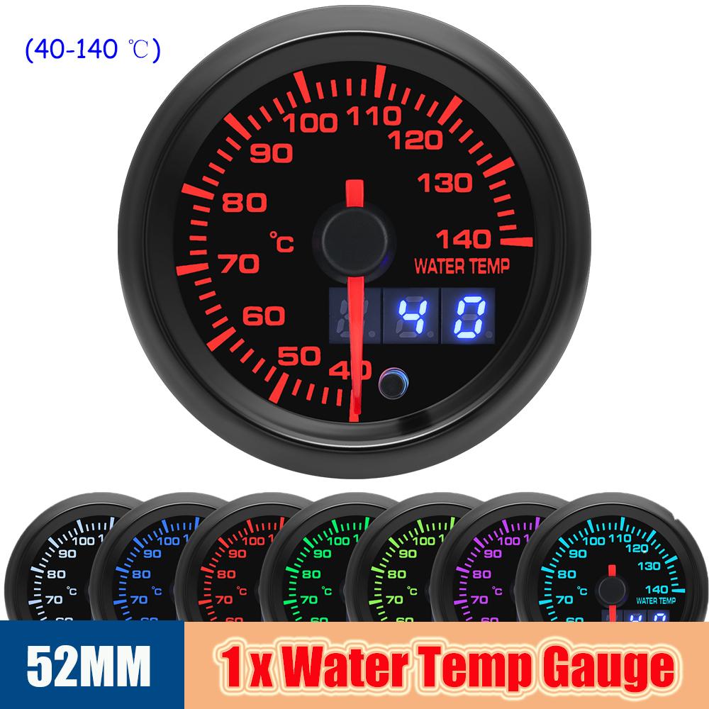 52 мм светодиодный автомобильный счетчик температуры воды / температуры масла / вольтметр / вакуум / датчик наддува / тахометр / давление масла PSI с датчиком для 12 В