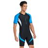 New One Piece Shorty Swimwear Men's Short-sleeve Snorkeling Suit Quick-dry Close-fit Slim Elastic Swimsuit for Swimming