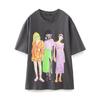 Fashion Style Autumn New Women's Clothing Slim Looking Easiest for Match Girl Print Washed T-shirt 0085831 807