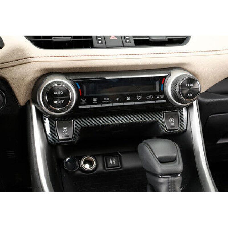 Carbon Fiber Steel - GL For Toyota RAV4 Central Seat Heating Button Trim