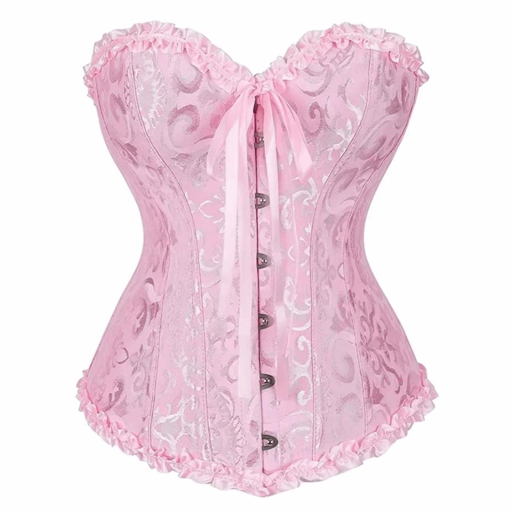 Y2K Bustier Corset Lace Up Overbust Boned Bustiers Top Modeling Strap Waist Trainer Cincher  Girl