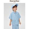 Детская рубашка PawinPaw с мультяшным медведем, отложным воротником и коротким рукавом