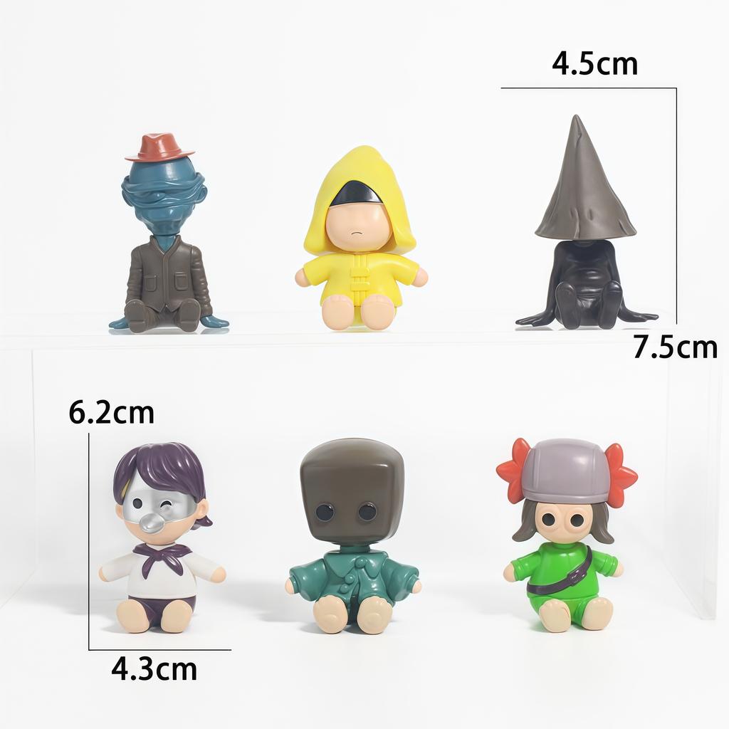 6 шт./комплект Фигурка Аниме Little Nightmares Фигурка Six Фигурка Mono Action Figure Аниме Игра ПВХ Фигурка Action Figure Кукла Подарок для Фанатов