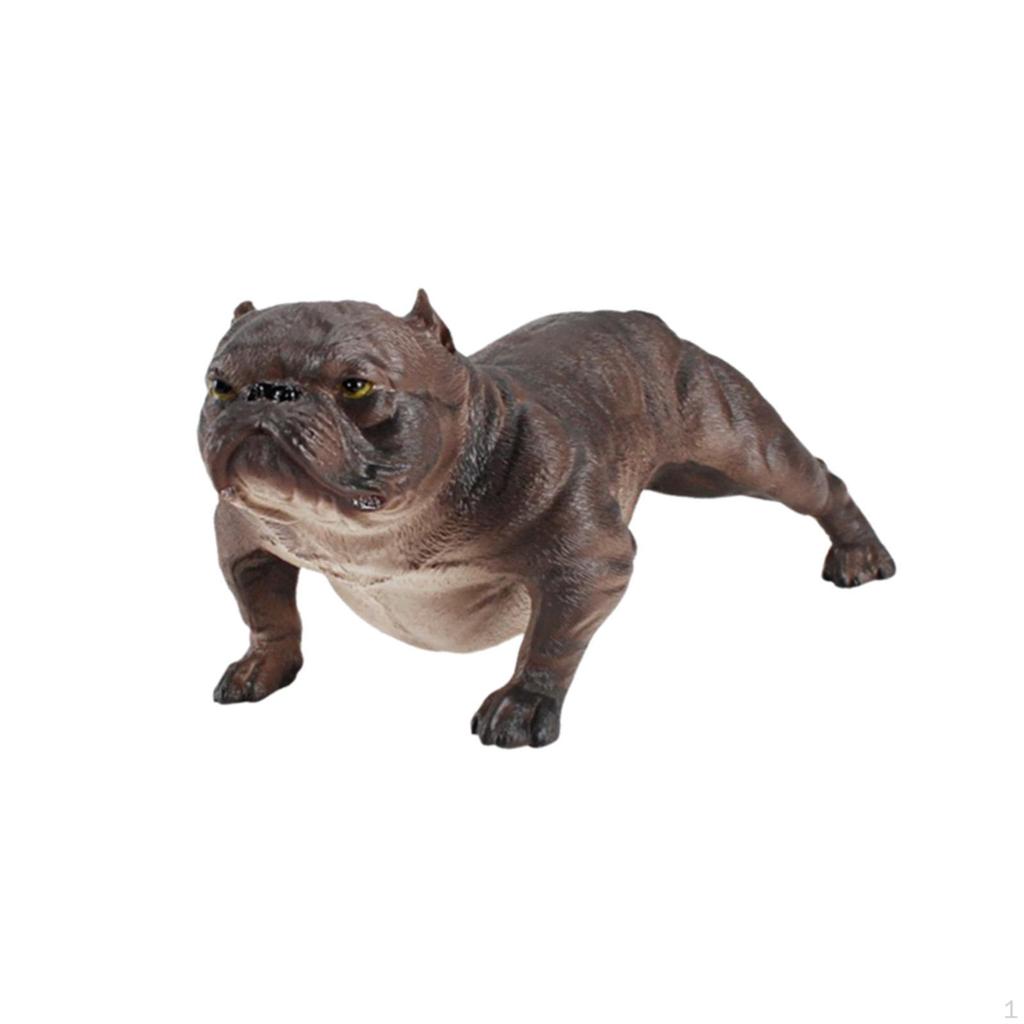 Dog Statue Figurine Lifelike Animal Collectible Desk Figure Puppy Sculpture Simulation Model