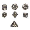 Набор из 7 игральных костей из цинкового сплава, разные формы, металлические многогранные игральные кости для ролевых настольных игр