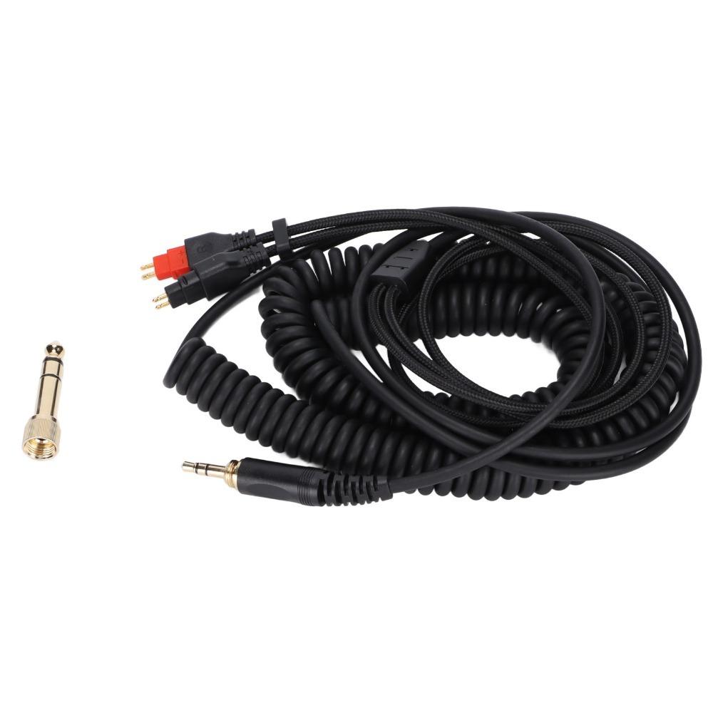 Plug and Play Spring Wire Stereo Jack Cable for HD660s HD650 HD600 HD580 Daily Use