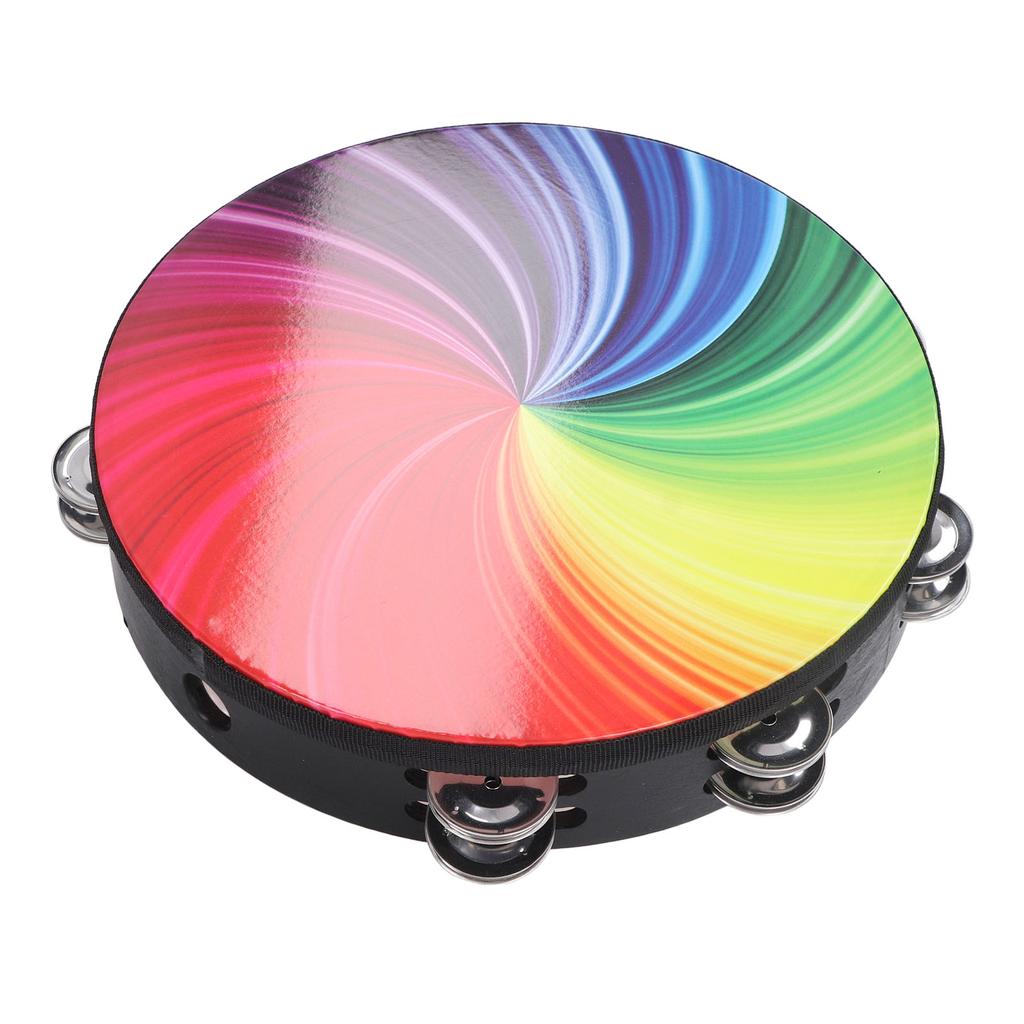 Ручной бубен 10-дюймовый двухслойный колокольчик из массива дерева и ручной барабан из ПЭТ