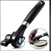 1PC Black Professional Kitchen Tool Safety Hand-actuated Can Opener Side Cut Easy Grip Manual Opener Knife for Cans Lid OK 1243