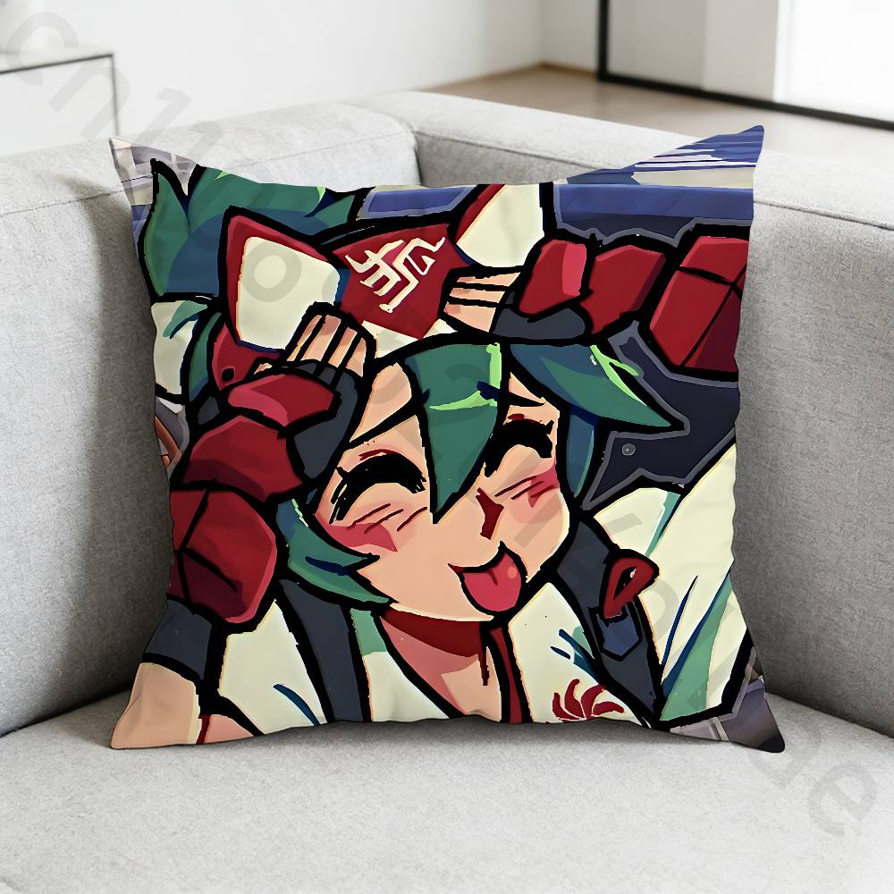 Game OOverwatchS Pillow Case Square DoubleSided Printing Short Plush Sofa Cushion Cover Bedroom Bedside Pillow