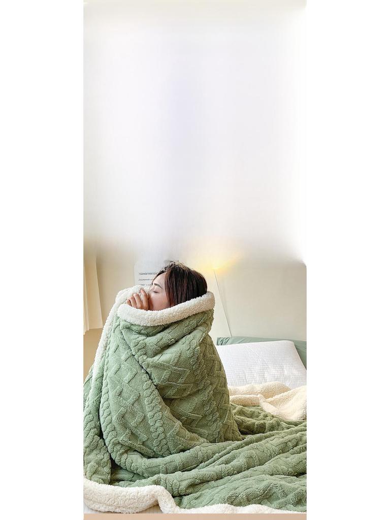 Одеяло из кораллового флиса - Мягкая шаль для дивана и офиса