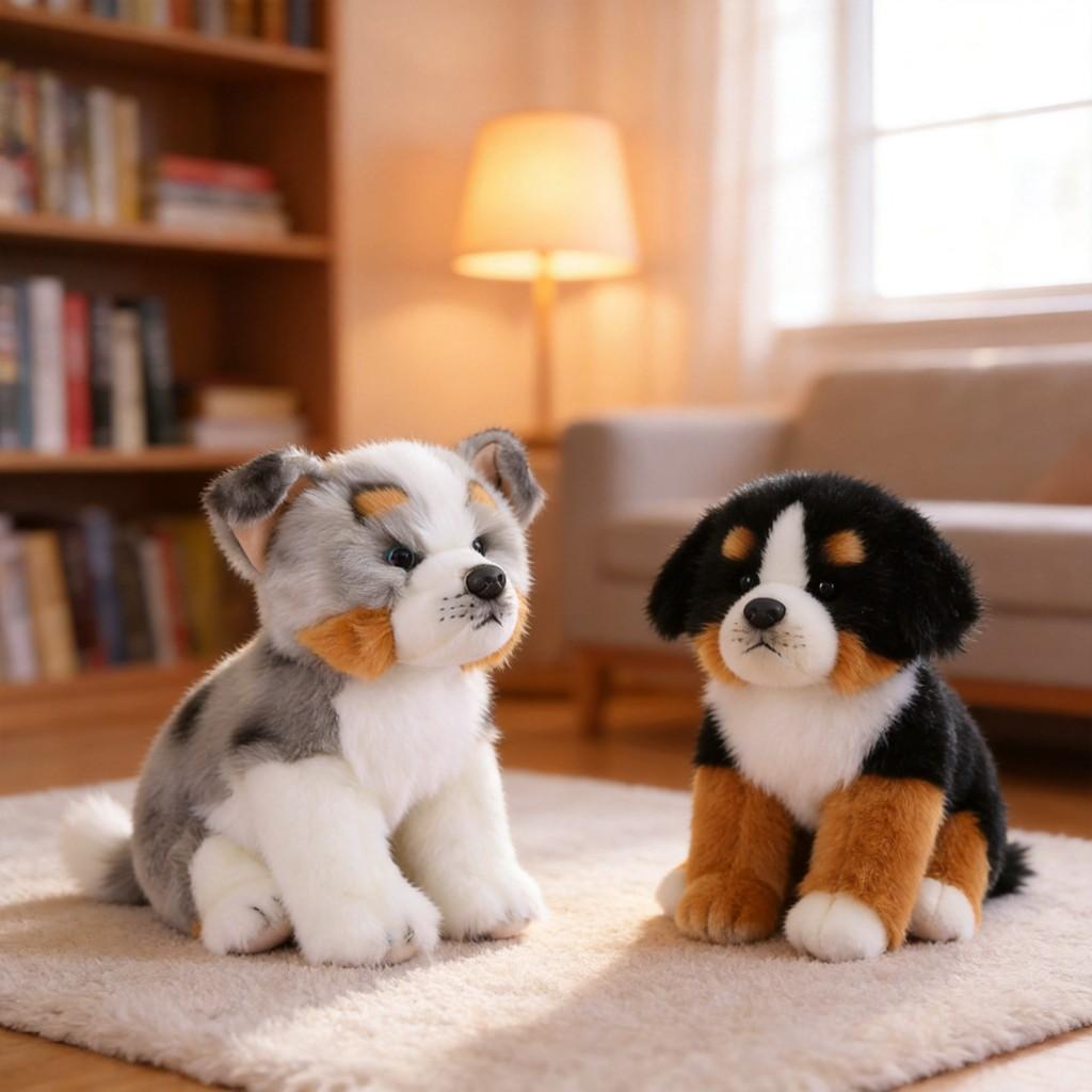 Animal Plushie Doberman Dog Soft Decor For Home And Office Use