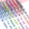 Ручка-маркер с двойным контуром для рисования для студентов, DIY граффити, хайлайтер, скрапбук, ежедневник, плакат, открытка, художественный рисунок