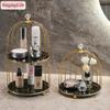 Desktop Storage Shelf Iron Art Deluxe Gold Makeup Organizer Lipstick Perfume Cosmetic Skin Care Product Bathroom Storage Rack