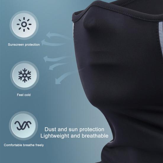 Дышащий велосипедный шарф для лица, светоотражающая полоска, полиэстер, защита от солнца, универсальный велосипедный шарф для улицы