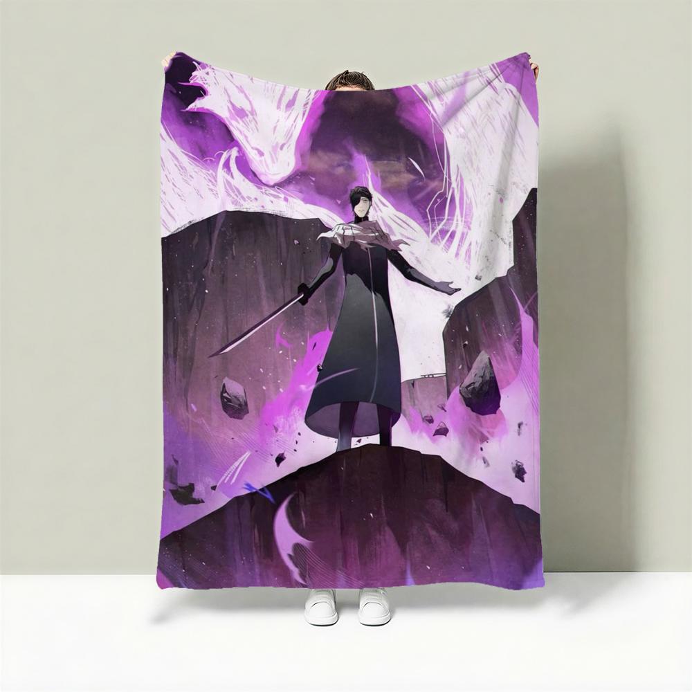 Anime B-Bleach Throw Lightweight 240g Flannel Blanket Soft Skin-friendly for Summer Cooling