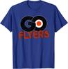 Винтажная футболка 'Let's Go Flyers' в ретро-спортивном стиле для болельщиков