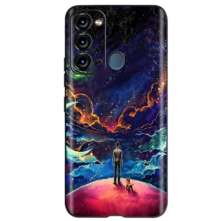Чехол для ITEL Vision 3 Модный Чехол-Кот Подсолнух для Телефона Для Itel S17 S 17 S661W Мягкий ТПУ Черный Силиконовый Чехол Бампер Vision3