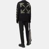 OFF WHITE FW21 Свитер Свободный крой Мужской Черный OMHE088F21KNI0011055
