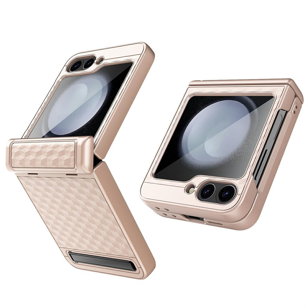 For Samsung Galaxy Z Flip7 FE 5G/Z Flip6 5G Case Hinge Protection Kickstand Hard PC Phone Cover with Screen Film