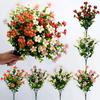 Artificial Flowers Bunch UV Resistant Artificial Plants Outdoor Faux Flowers Greenery Shrubs for Indoor Vase Outside Window Box Garden Patio Decor