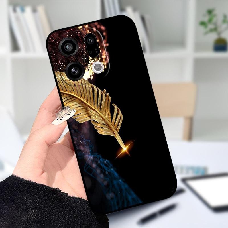 Чехол для OPPO Find X9 X9Pro, мягкий силикон, черный ТПУ, защитная задняя крышка для телефона OPPO FindX9 X 9Pro, ударопрочный бампер