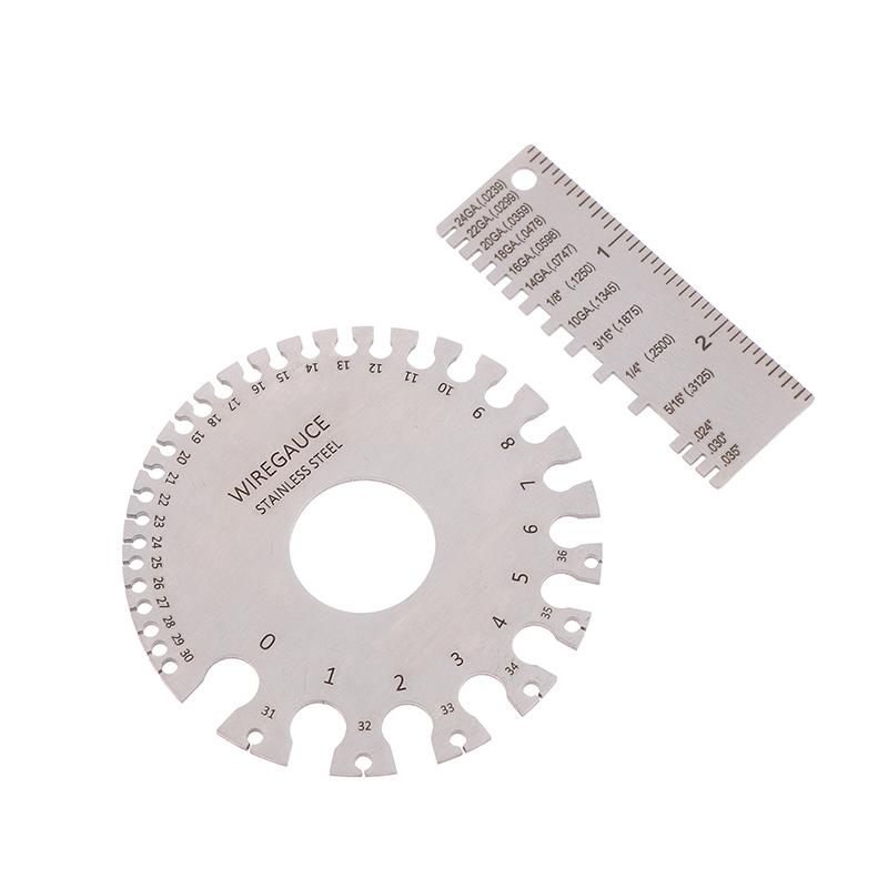 0-36 Круглый AWG SWG Толщина Проволоки Линейка Калибр Диаметр Нержавеющая Сталь Измерительный Инструмент Сварочный Контроль Проволоки Калибр