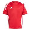 Adidas Tiro 24 Series Quick-Dry Color Block Round Neck Short Sleeve Kids Soccer Jersey Kids Jersey Energy-Red White IS1030