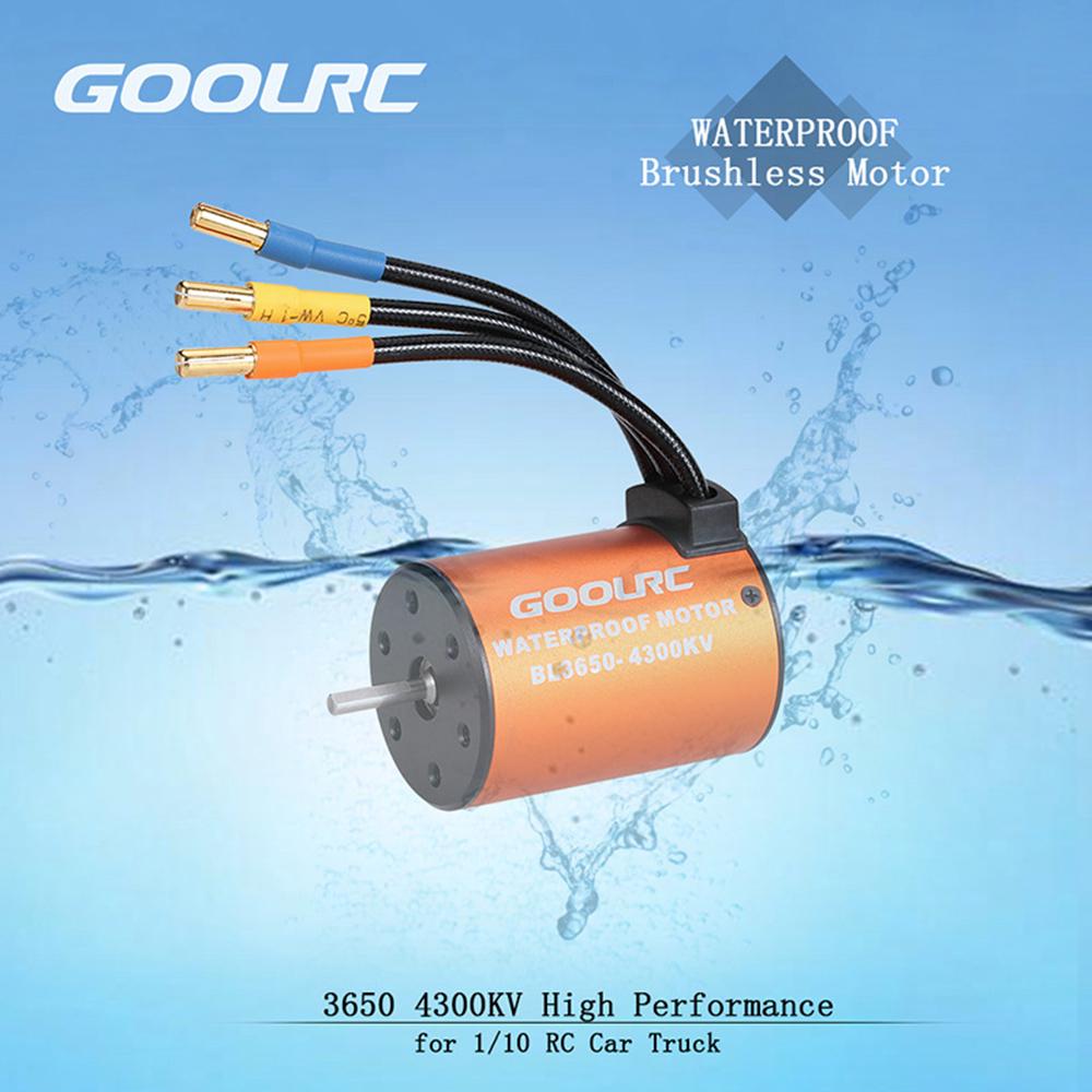 Обновление GoolRC Водонепроницаемый бесщеточный двигатель 3650 4300KV с комбинированным набором ESC 60A для грузовика с радиоуправлением 1/10