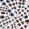 10 Пай Мальчик/Девочка Стеклянные хрустальные наклейки Мультяшные глаза Наклейки Глазные чипсы Бумага Аниме Фигурка Лицо куклы Органы Наклейка