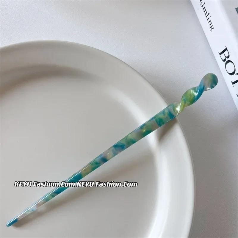 Палочки для волос в китайском стиле, винтажные палочки для еды из ацетатной смолы, женские заколки для волос, зажим для волос, головные уборы, свадебные украшения для волос, аксессуары