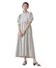 Nano Universe Hoshi Reina Tuck Sleeve Taslan Maxi Size Light Beige Dress, S,