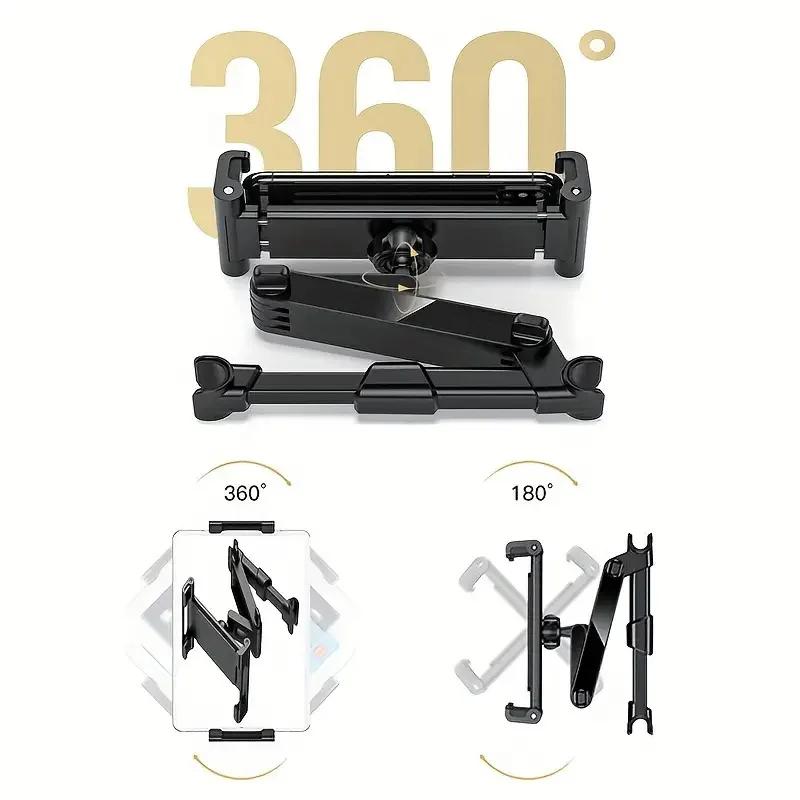 Телескопическая автомобильная задняя подушка Держатель для телефона Планшет Вращающийся Задняя подставка на сиденье автомобиля Кронштейн подголовника для телефона Планшета 5 13 дюймов