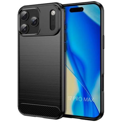 Чехол для iPhone 17 Pro Max - BOOLING - Узор Карбоновое волокно Ударопрочный Защита от царапин Усиленный Черный