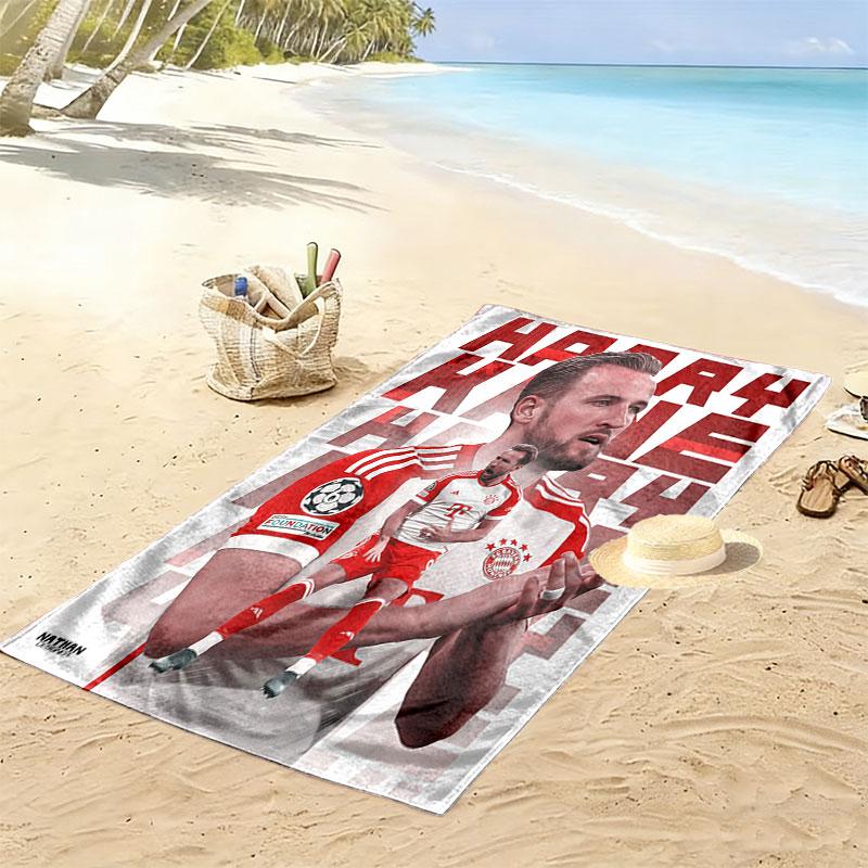 Harry Kane Power Beach Towel, Large Soft Quick Dry Towel for Beach Camping Swimming